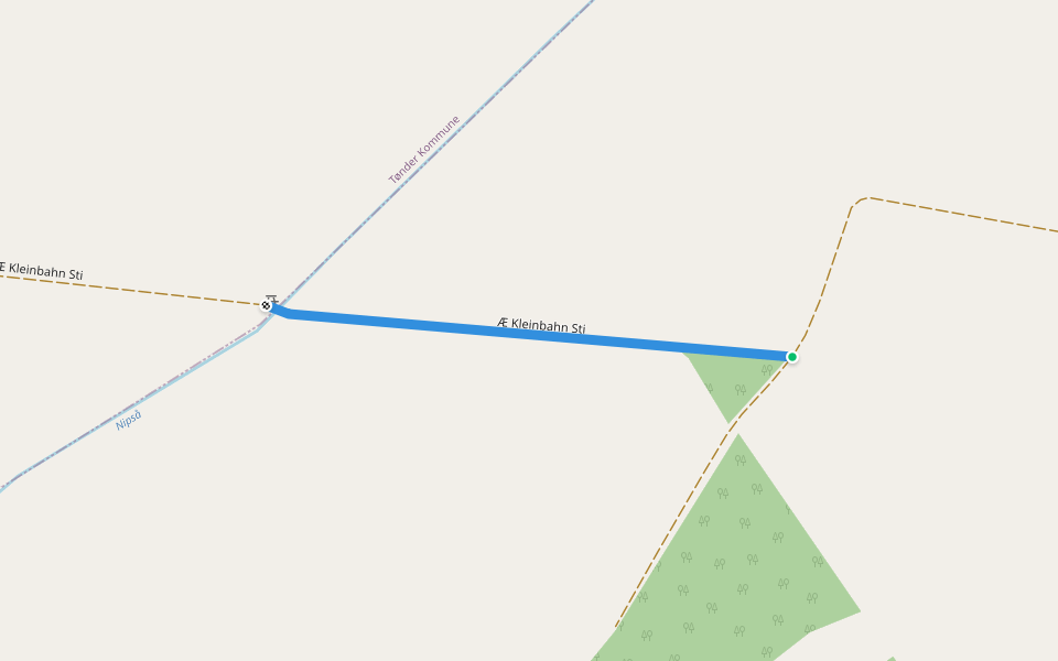 Æ Kleinbahn Sti walking route map in Vojens