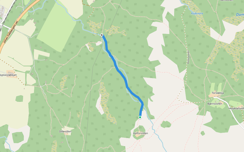 Tovollstien walking route map in Orvos