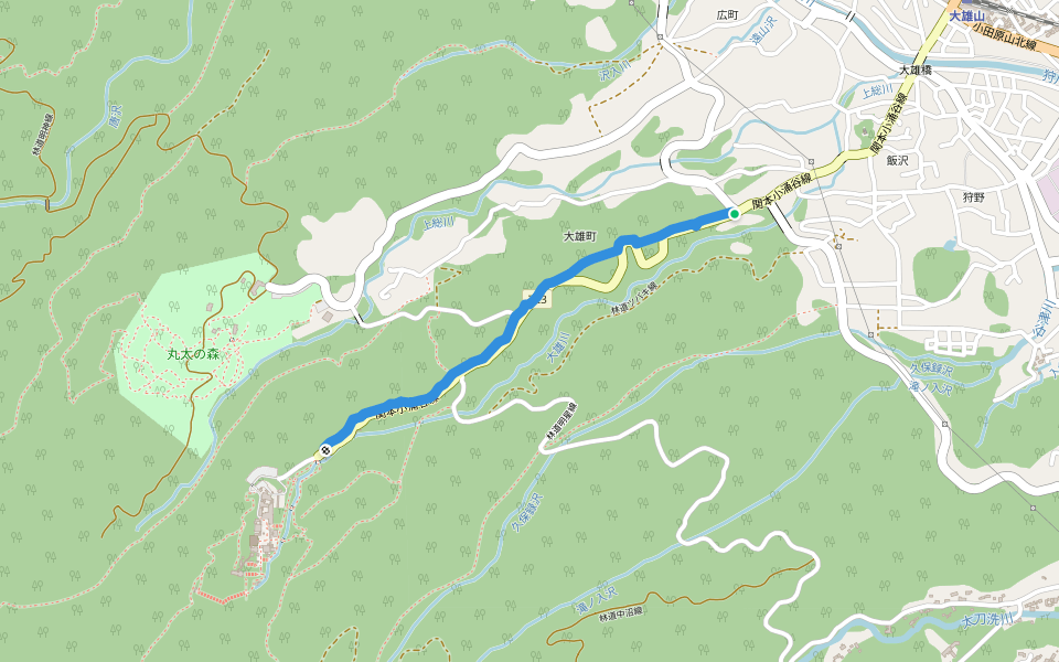 天狗の小径 walking route map in Minamiashigara