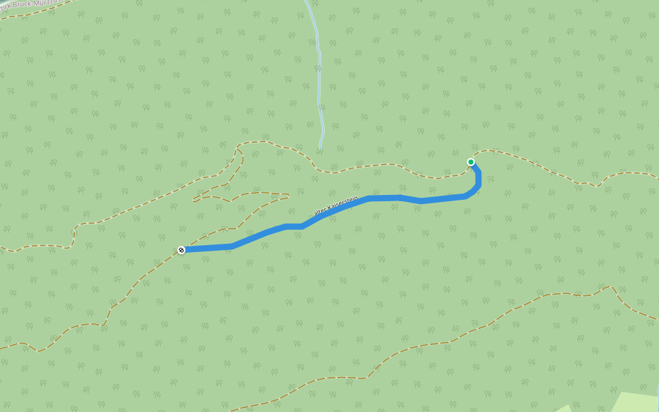 alter Kaisersteig walking route map in Steinalpl