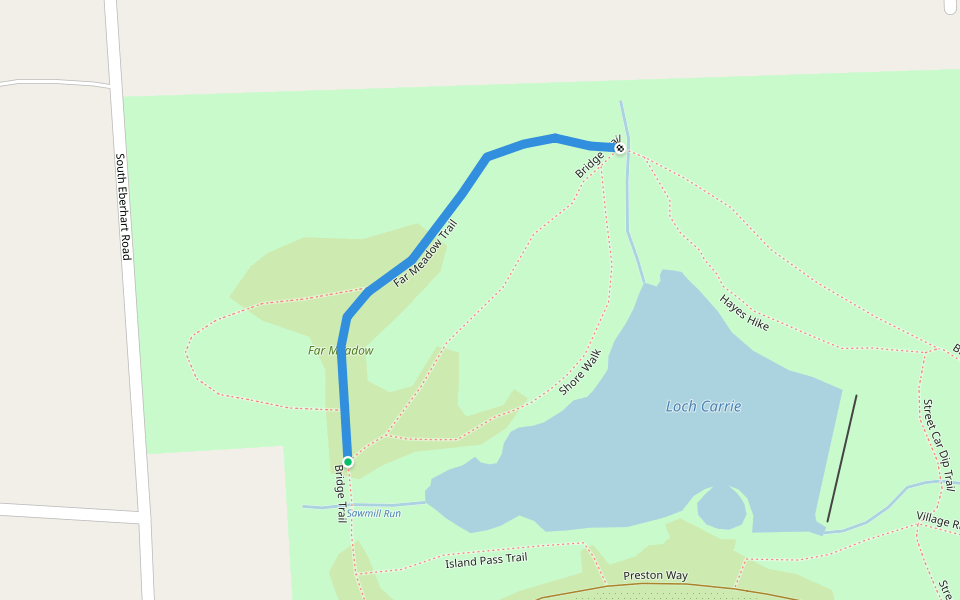 Far Meadow Trail walking route map in Meridian