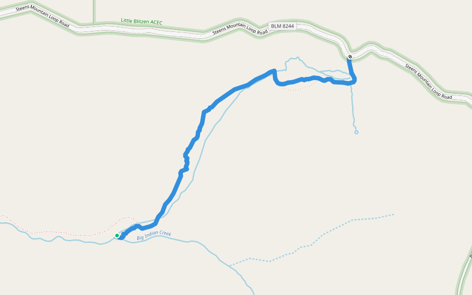 Big Indian Headwall Trail walking route map in Princeton