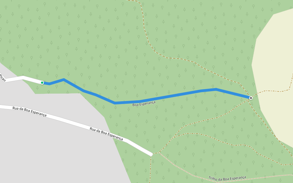 Boa Esperança walking route map in Venda do Pinheiro
