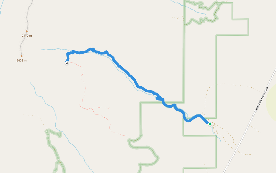 Pike Creek Trail walking route map in Princeton
