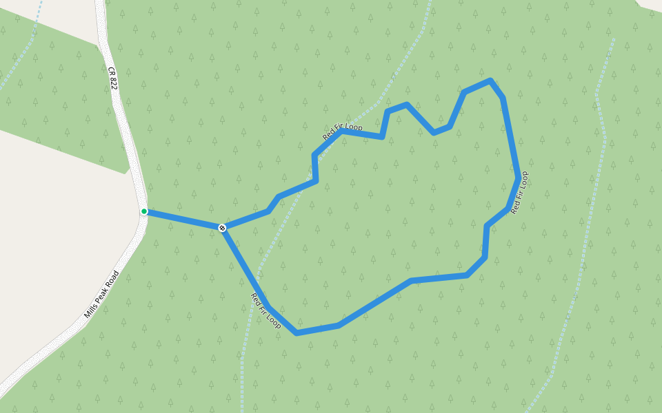 Red Fir Loop walking route map in Graeagle