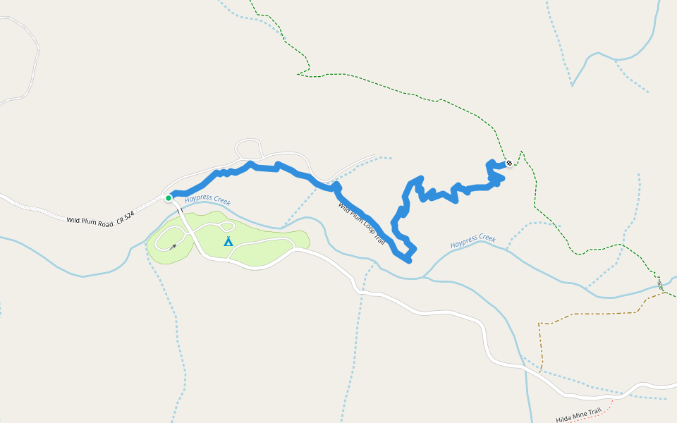 Wild Plum Loop Trail walking route map in Sierra City