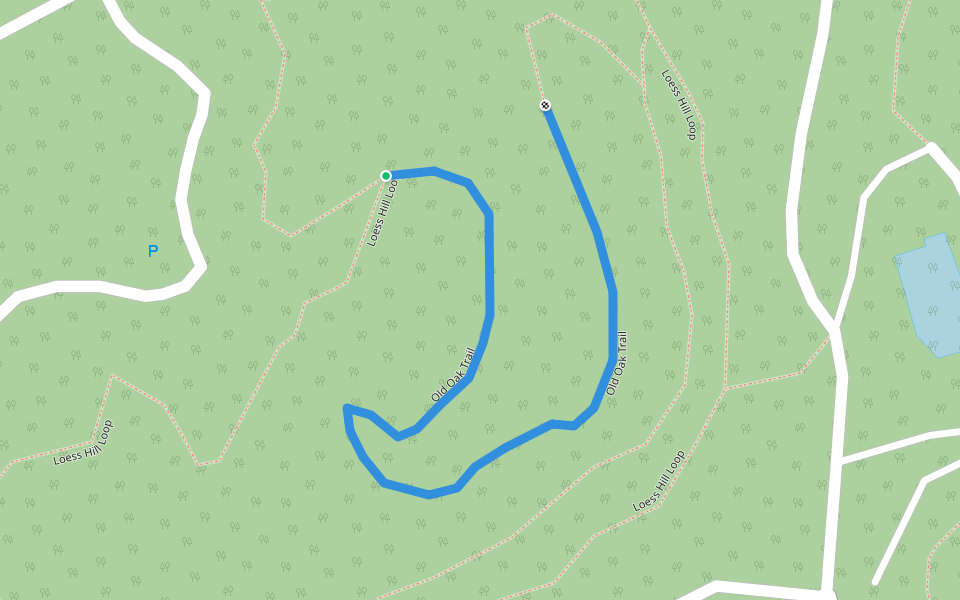 Old Oak Trail walking route map in Ponca