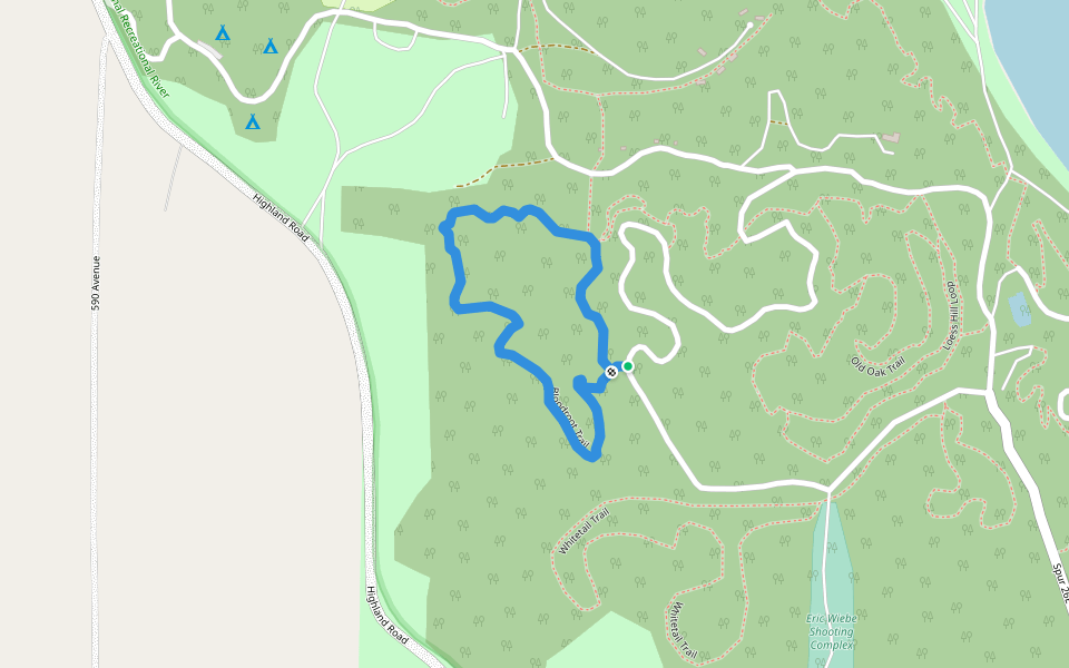 Bloodroot Trail walking route map in Ponca