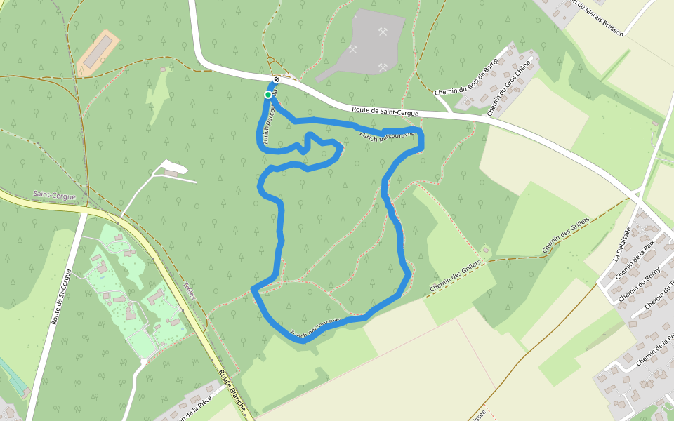 Zurich parcoursvita walking route map in Trélex