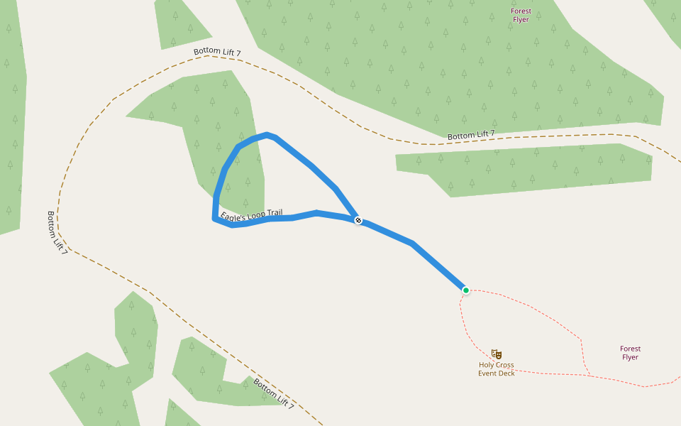 Eagle’s Loop Trail walking route map in Vail