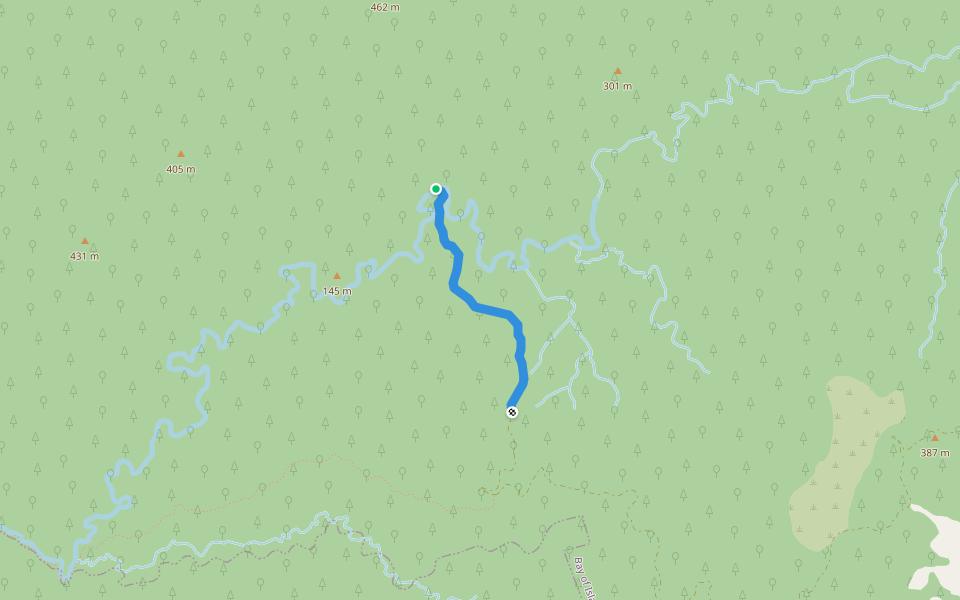 Walnut Track walking route map in Ōkaihau