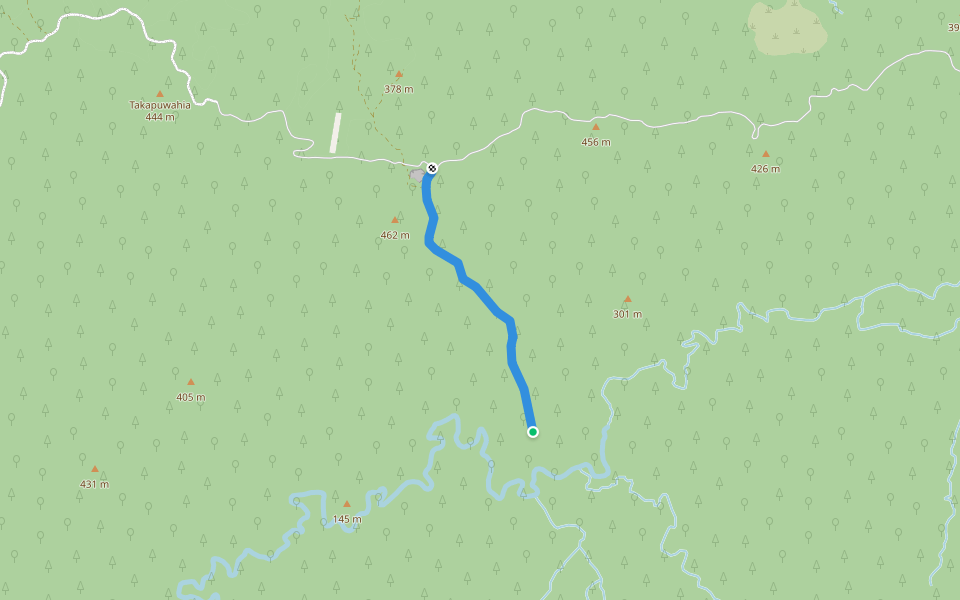 Onekura Track walking route map in Kohukohu