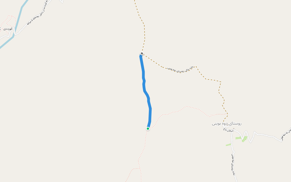 جاده خاکی از روستای آغاجری به کوه سهند walking route map in Davah Buyoni