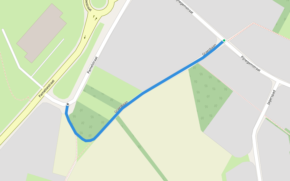 Graesbaan walking route map in Liedekerke