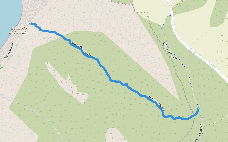 Rampa dp Almeirão walking route map in Salir do Porto