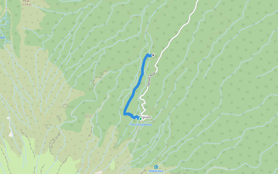 Ram Track walking route map in Taranaki