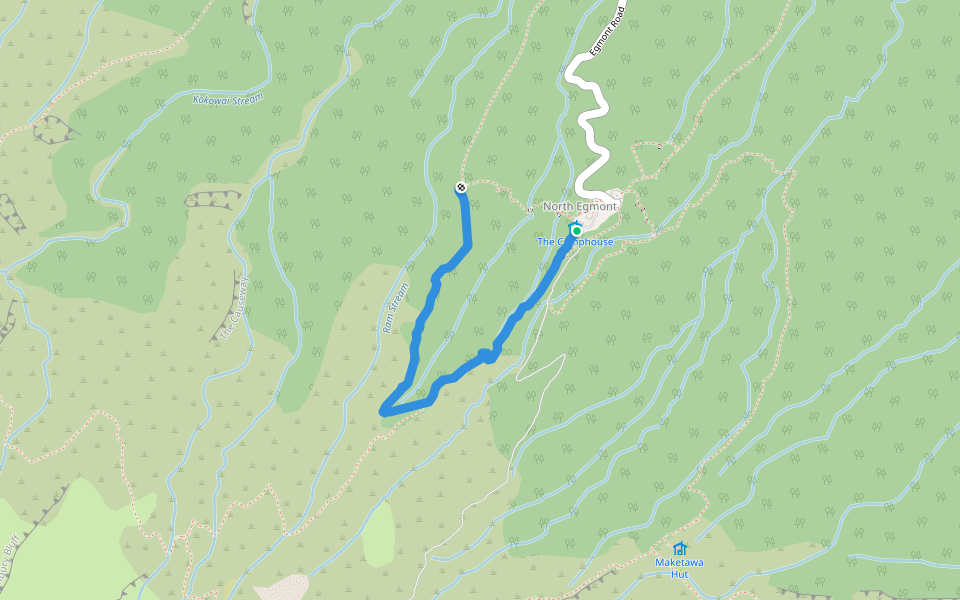 Veronica Loop Track walking route map in Taranaki