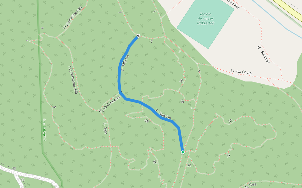 7 - Tally Ho walking route map in Val-des-Monts