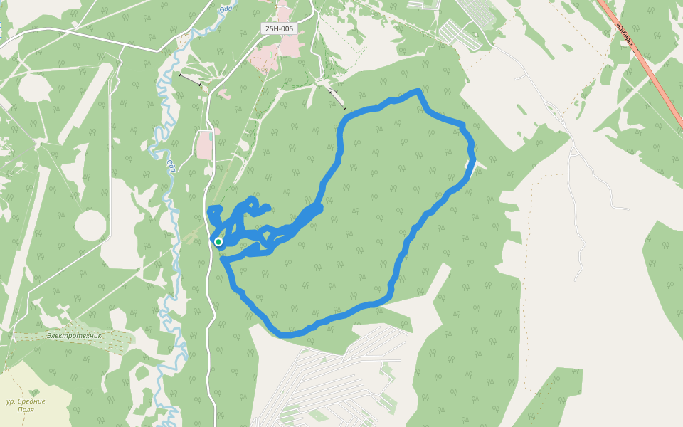 ВелоБАМ2019 walking route map in Odinsk