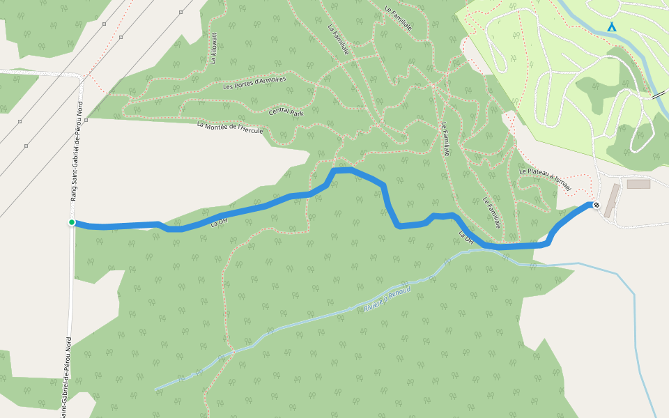 La DH walking route map in Baie-Saint-Paul