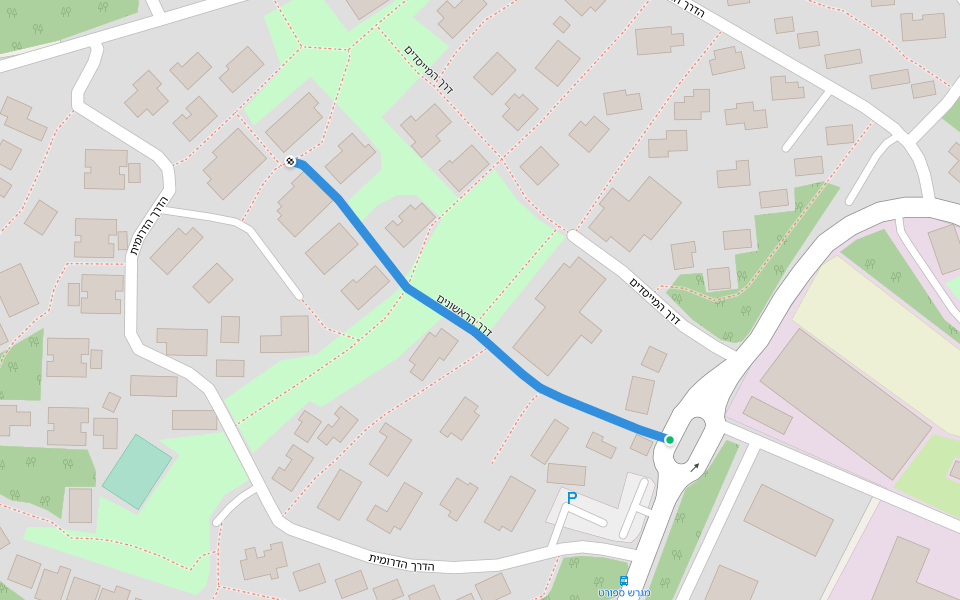 דרך הראשונים walking route map in Kfar Rosh HaNikra