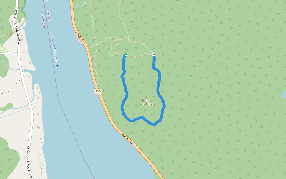 La Falaise walking route map in Grandes-Piles