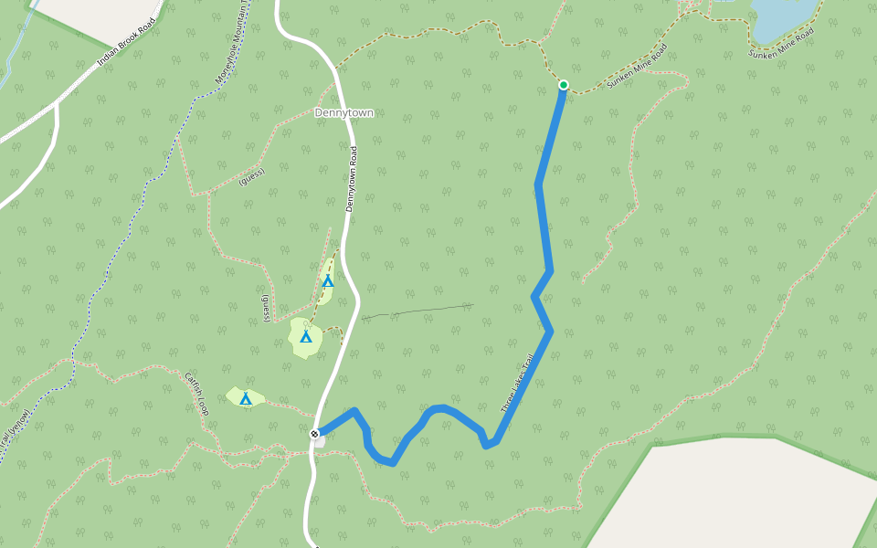 Three Lakes Trail walking route map in Cold Spring