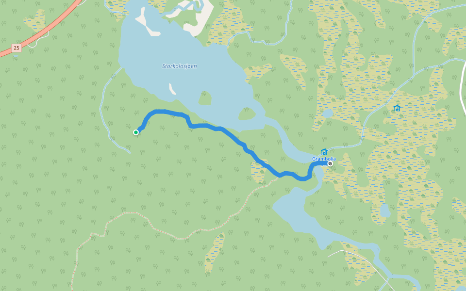 Svenskevegen walking route map in Nybergsund