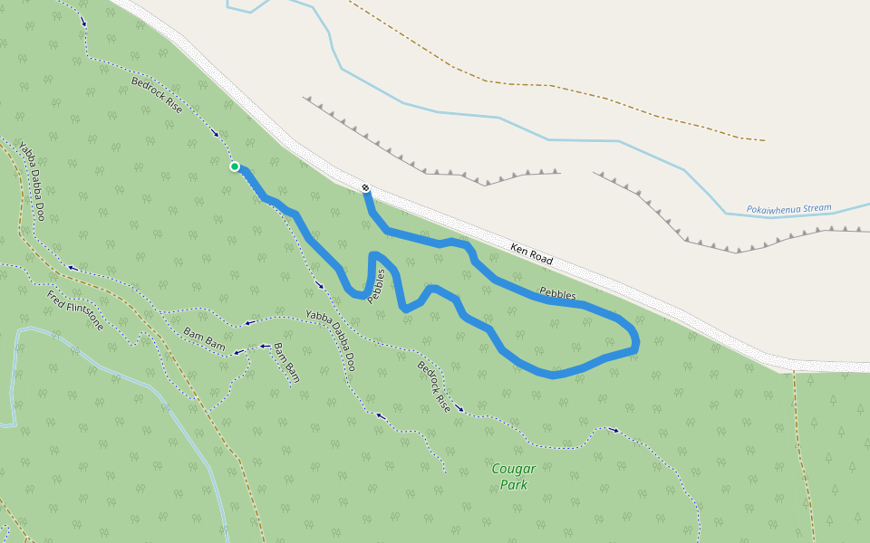 Pebbles walking route map in Kinleith