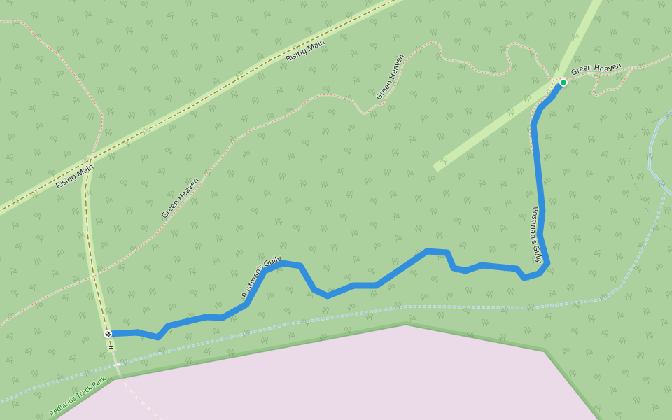 Postman's Gully walking route map in Alexandra Hills