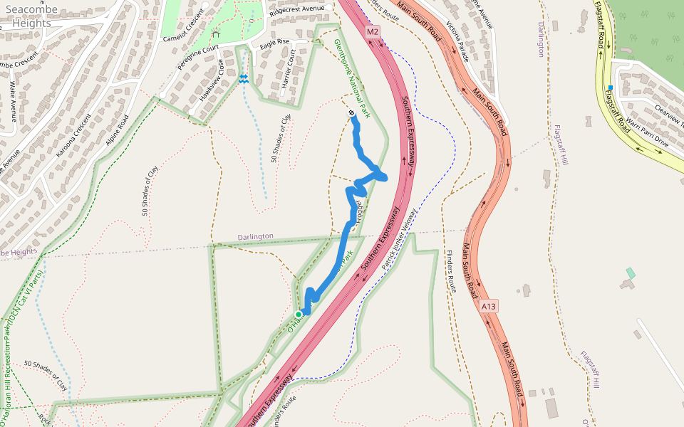 Frogger walking route map in Sturt