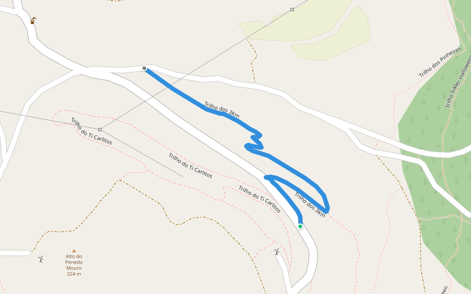 Trilho dos 3Km walking route map in Lousa