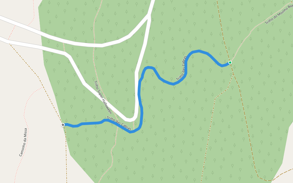Trilho das Cabras walking route map in Lousa