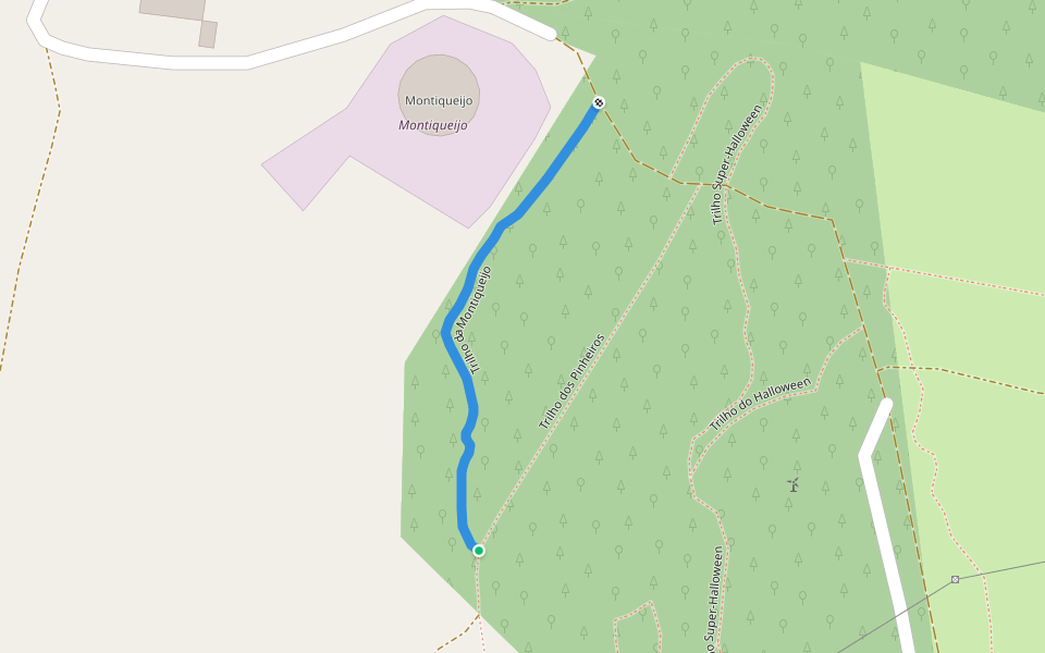 Trilho da Montiqueijo walking route map in Lousa