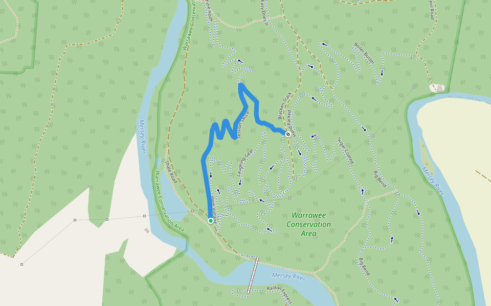 Session Sauce walking route map in Latrobe