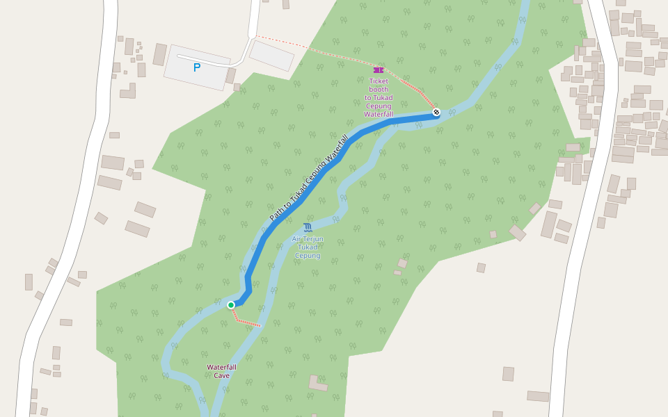 Path to Tukad Cepung Waterfall