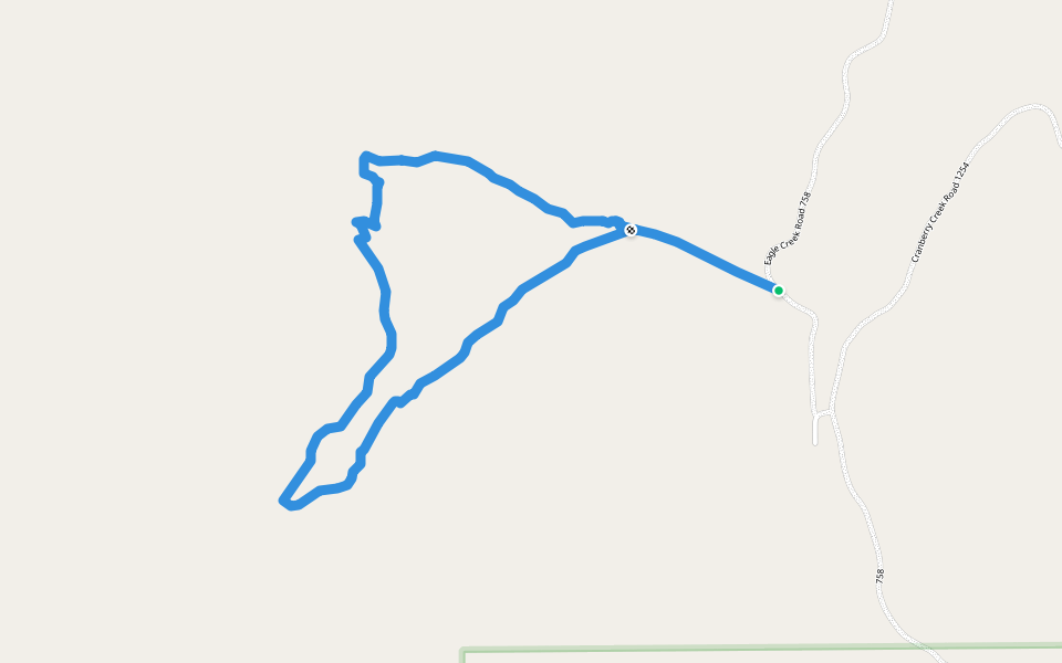 Line Creek Historical Trail walking route map in Clarkia