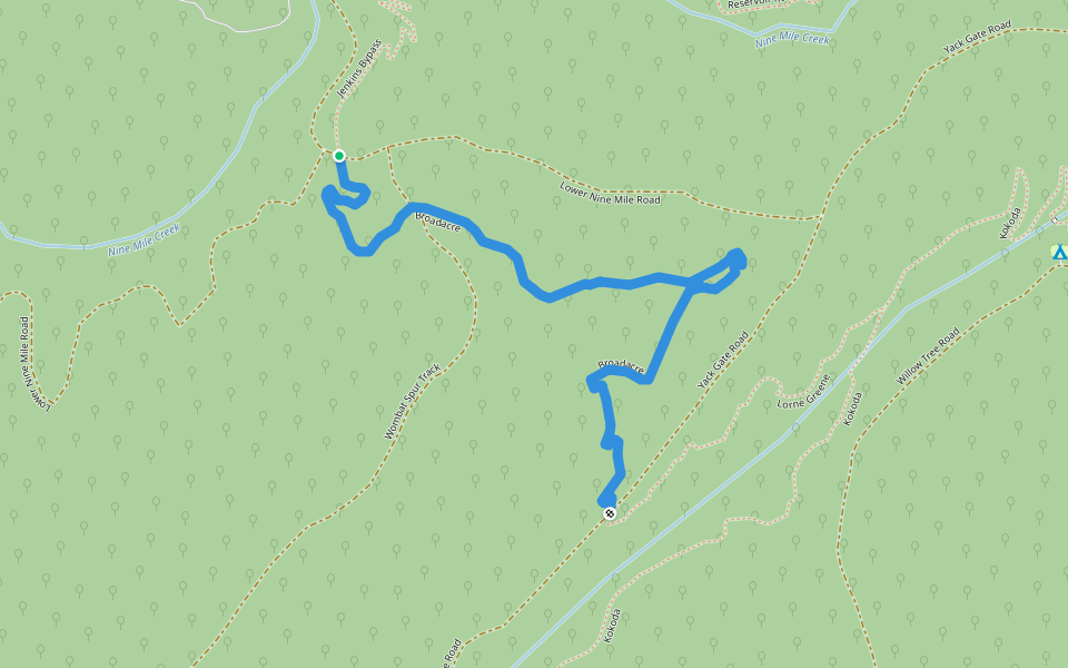 Broadacre walking route map in Stanley