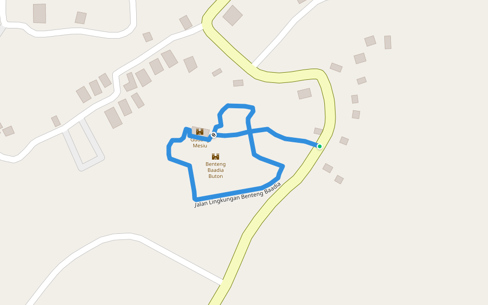 Jalan Lingkungan Benteng Baadia walking route map in Kendari