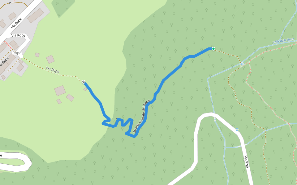 Strada vicinale dei Rope walking route map in Campodalbero