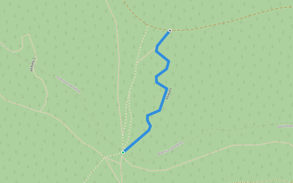 Kľukatý walking route map in Dubnica nad Váhom