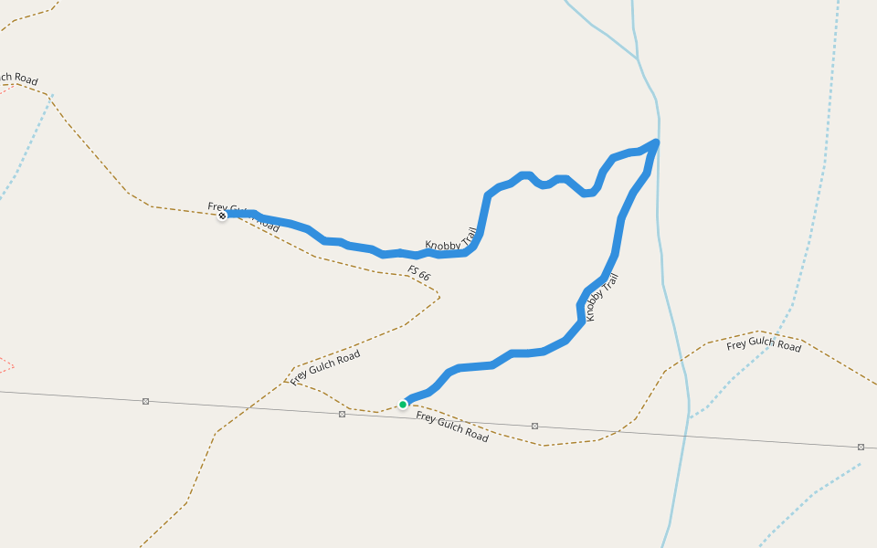 Knobby Trail walking route map in Keystone
