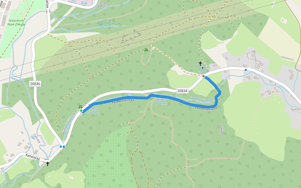 Paudlerova cesta walking route map in Zákupy