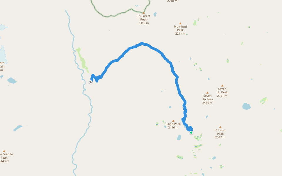 Deer Creek Trail (9W17) walking route map in Trinity Center