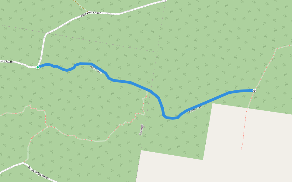 Hosts Trail walking route map in Karangi
