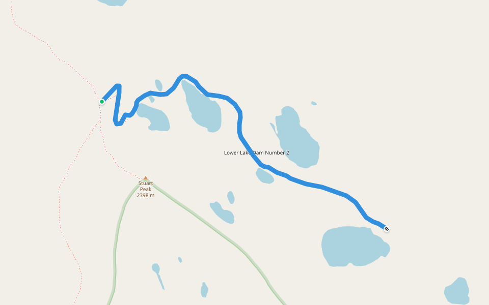 Twin Lakes Trail walking route map in Arlee