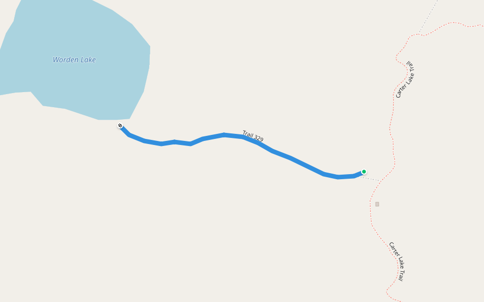 Trail 329 walking route map in Arlee