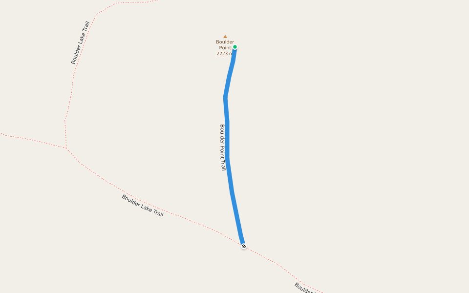 Boulder Point Trail walking route map in Arlee