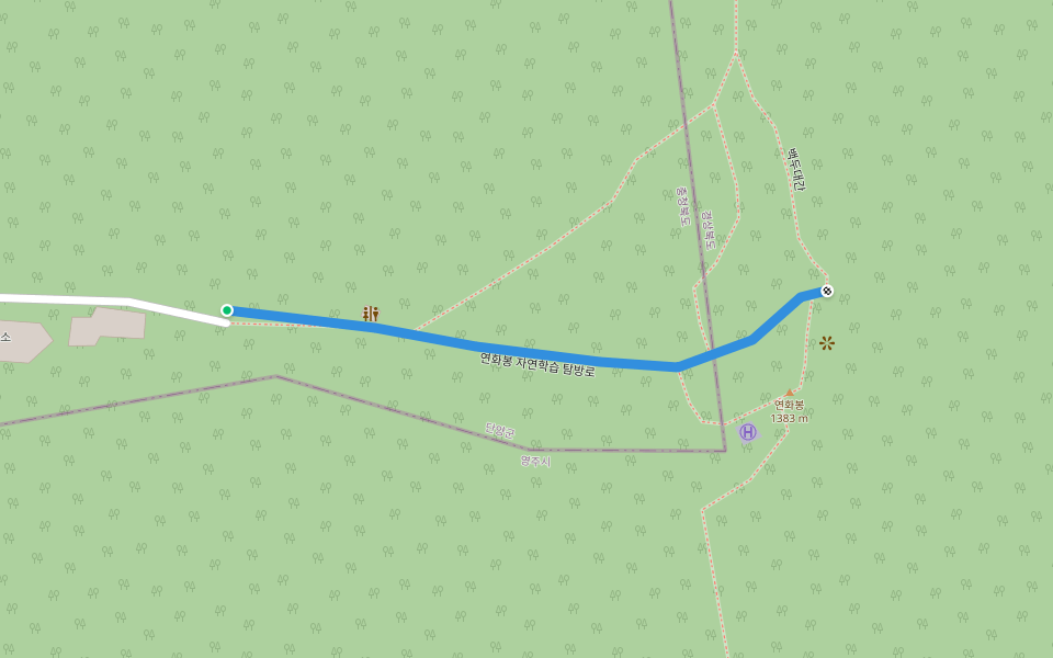 연화봉 자연학습 탐방로 walking route map in Danyang-gun