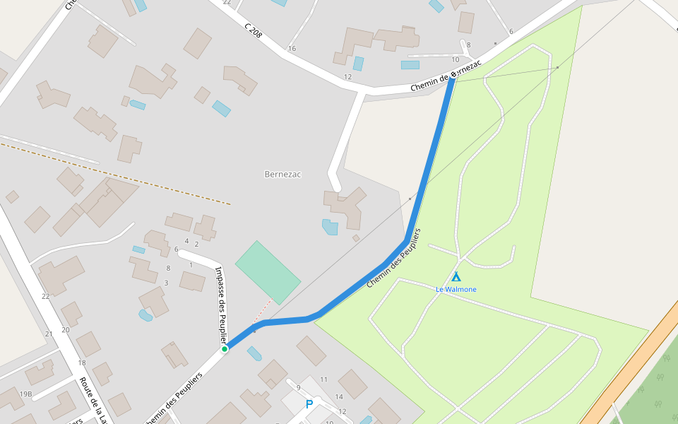 Chemin des Peupliers walking route map in Saint-Sulpice-de-Royan